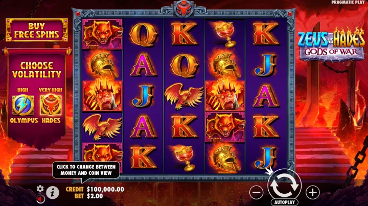 Widok gry Zeus vs Hades